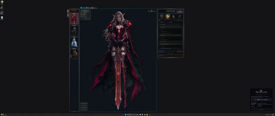 Seralyth on the desktop